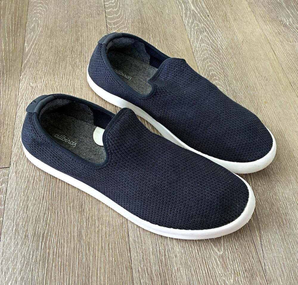 Allbirds original tree lounger men’s loafer slip on breathable washable black 13